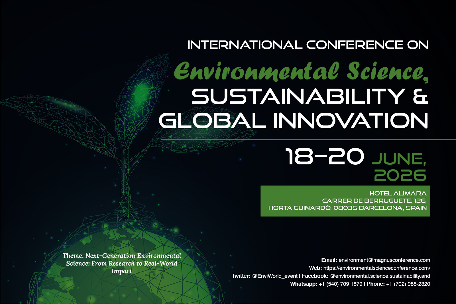EnviWorld 2026 – Environmental Science, Sustainability & Global Innovation